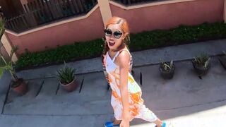 Amateur Thai Euro couple travel and sex