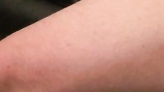 Hairy guy wastes no time jerking off and shooting jizz