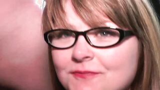 Big titted Isla Skye suck cocks at interracial bukkake party