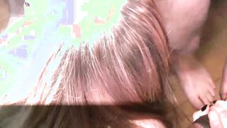 Big titted Isla Skye suck cocks at interracial bukkake party