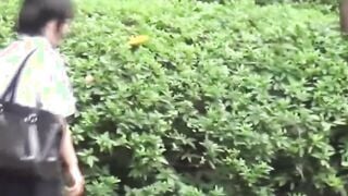 Japanese schoolgirl finds a perfect public place to pee