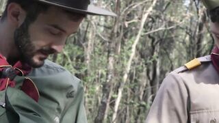 Bearded Barrett fucks Ethan after jerking off with him