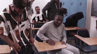 Skinny Brunette Teacher Kylie Rocket Blowbangs All Her Black Students