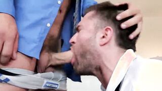 Alex flips Abel around thrusting his hard dick in and out