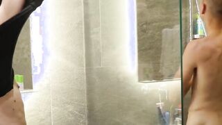 Raw fucking and hardcore bareback after nice shower blowjob