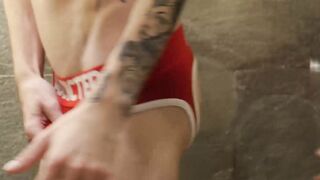 Raw fucking and hardcore bareback after nice shower blowjob