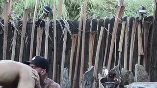 Cute jock rimmed and fucked bareback for hot cum facial