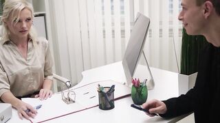 Hot HR employee pissed herself at work