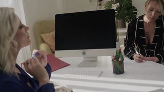 Hot HR employee pissed herself at work