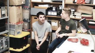 Jock and twink thief threesome BBC bareback and cumshot