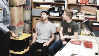 Jock and twink thief threesome BBC bareback and cumshot