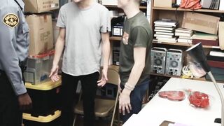 Jock and twink thief threesome BBC bareback and cumshot