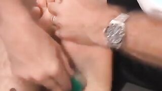Ticklish and sexy soccer player is bound on the table