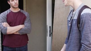 Handsome hairy jock got his tight ass smashed hard and fast
