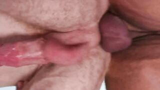 Mature bear Rick Kelson assplays with Brody Fox in shower