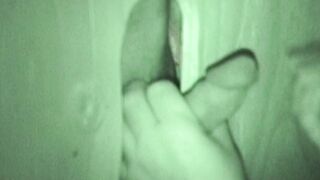 Gay amateur orally pleasuring cock at the glory hole