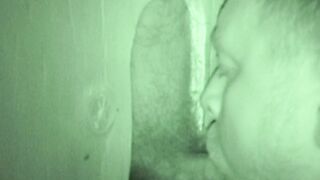 Gay amateur orally pleasuring cock at the glory hole