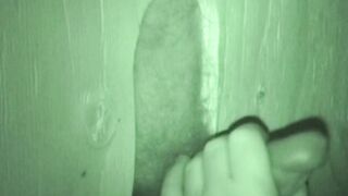 Gay amateur orally pleasuring cock at the glory hole