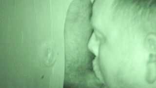 Gay amateur orally pleasuring cock at the glory hole