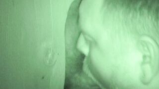 Gay amateur orally pleasuring cock at the glory hole