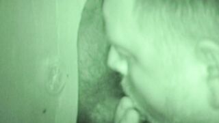 Gay amateur orally pleasuring cock at the glory hole
