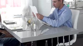 Aged Cougar Stepmom Seduces Her Son During Chores two