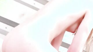 Blonde TS Lianna Lawson creampies tranny after doggystyle