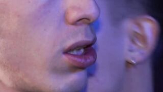 Doggy style bareback with two Latino twinks with huge cocks