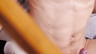 Submissive cutie rides some dick on the stairs and screams