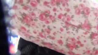 Young Japanese babes panties get secretly filmed in public