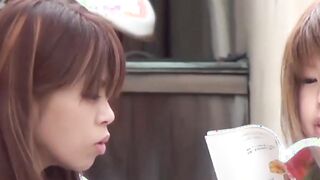 Japanese schoolgirls secretly filmed by voyeur