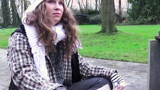 Fat teen girl has sex and sucks an old mans dick for food