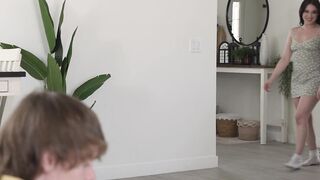 Cock reaction video of stepbros dick