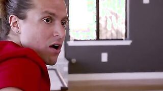 Aria Valencia comes inside the living room where her stepbrother, Jay Romero, is watching TV. When Jay comments on how