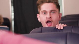 Threesome in airplane was going wild