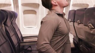 Threesome in airplane was going wild