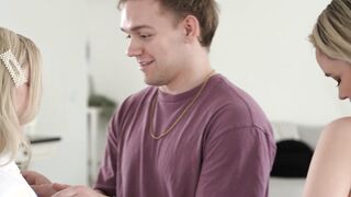 Hot teen stepsister and BFF fuck stepbro