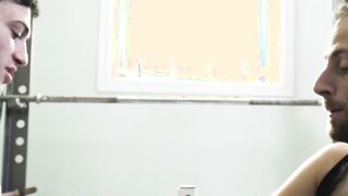 Skinny stepson sucks his stepdads big cock before raw sex