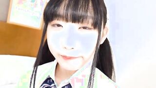 Rin Nanba comes back in a cute uniform to show off her sweet hairy twat