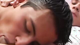 Young amateur gay raw fucks his boyfriend and makes him cum