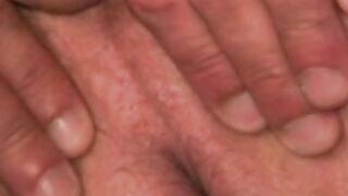 Mature guy wanking off vigorously after heartfelt talk