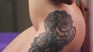 Inked Ava Austen rides dick reverse cowgirl after blowjob