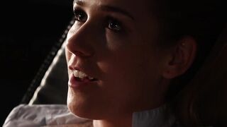 Office lesbians turn the lights off for pussy licking