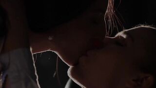 Office lesbians turn the lights off for pussy licking