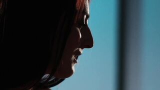 Office lesbians turn the lights off for pussy licking