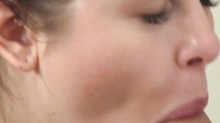 Young babe banged and jizzed on at the office table