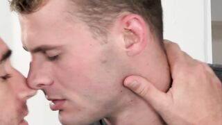 Hunky gay ass banged by attractive young homosexual