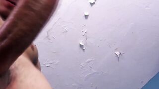 Handsome young guy teases and masturbates until he cums