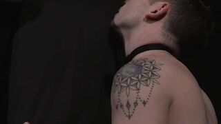 Hunk maledom mounts little twink on his massive cock