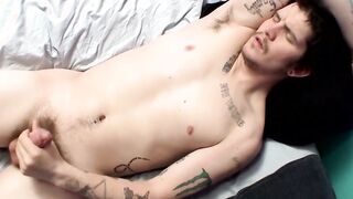 Straight jock masturbates solo after football practice